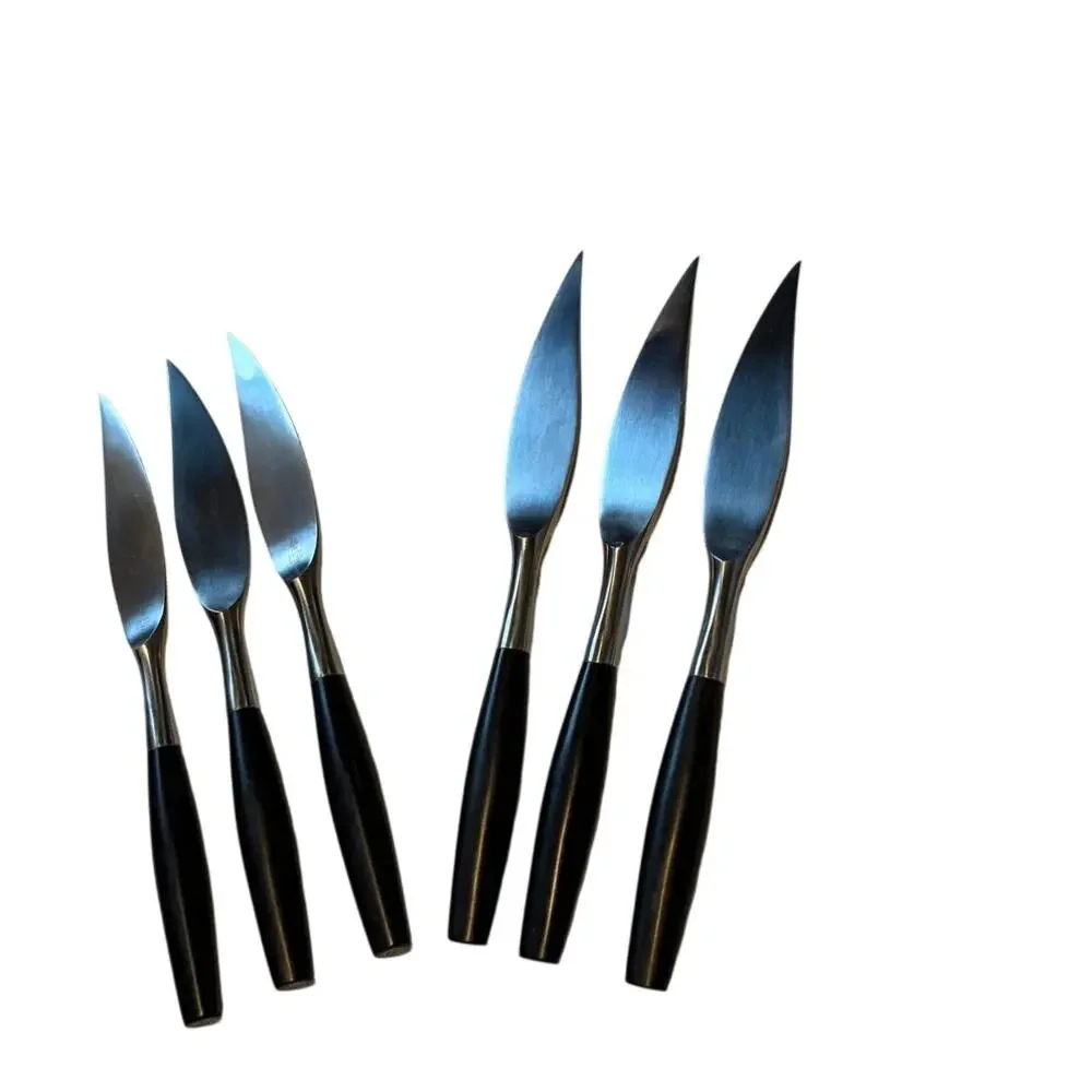 Vintage Dansk Kongo Fish Knives Set of 6 Germany IHQ Black Quistgaard MCM